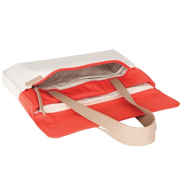 NWT STM Grace Deluxe 15'' Laptop Sleeve Straps Macbook/Notebook/iPad Coral Cream - Picture 6 of 7